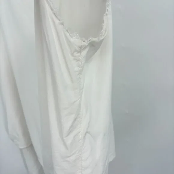 Sundance Women's White Scoop Neck Tiered Tank Top Large - Picture 9 of 11